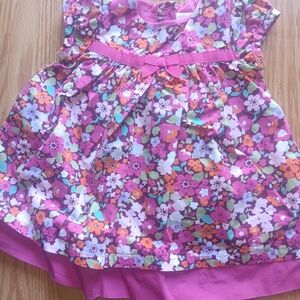 Gymboree baby dark pink girls floral dress. 3 - 6 months.